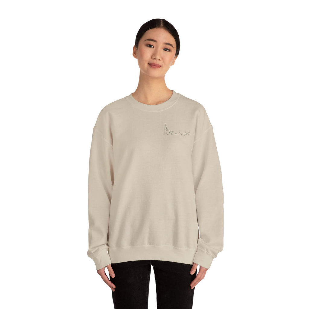 Crewneck Sweatshirt – Minimal 'sunday stroll' Script Design