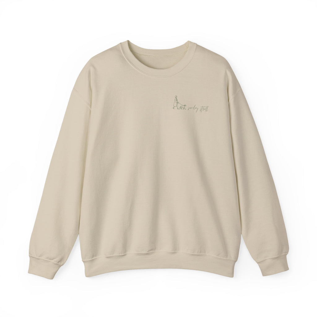Crewneck Sweatshirt – Minimal 'sunday stroll' Script Design