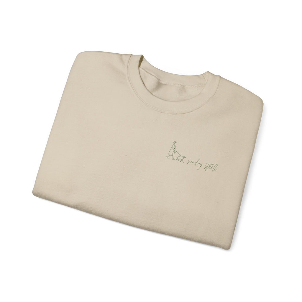 Crewneck Sweatshirt – Minimal 'sunday stroll' Script Design