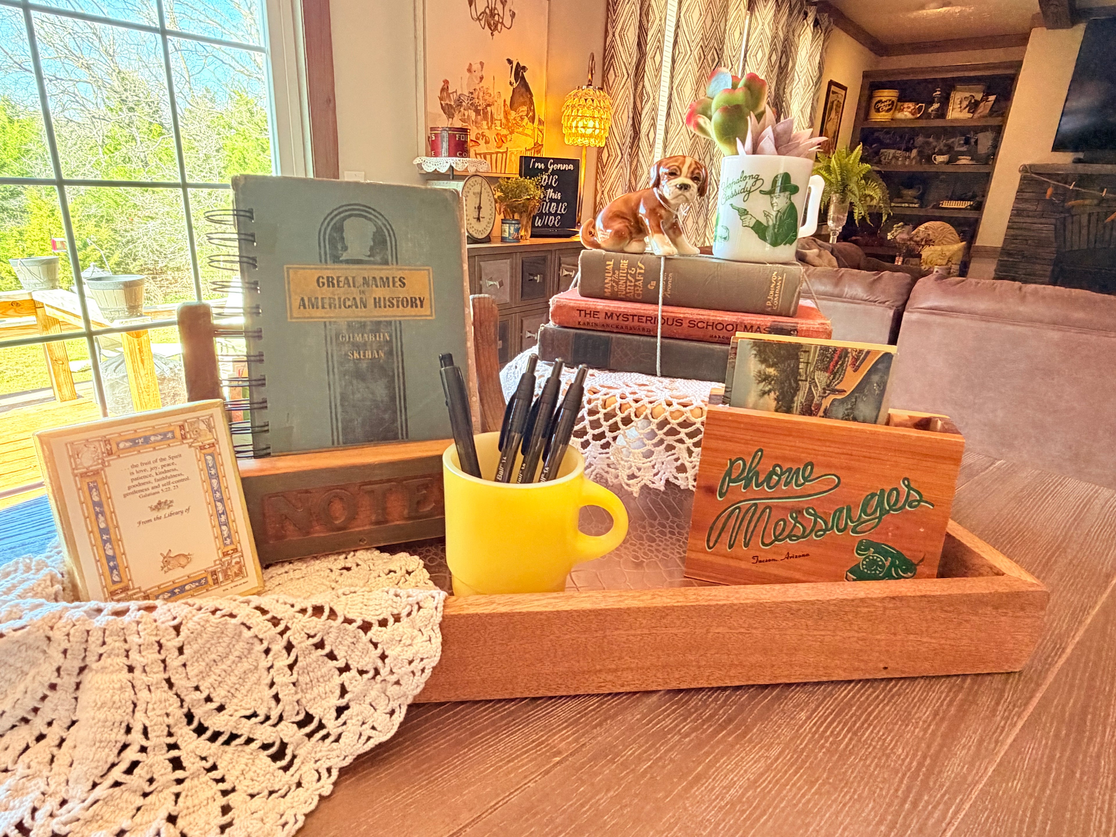 Vintage Book Spiral Notebook – “Great Names in American History”