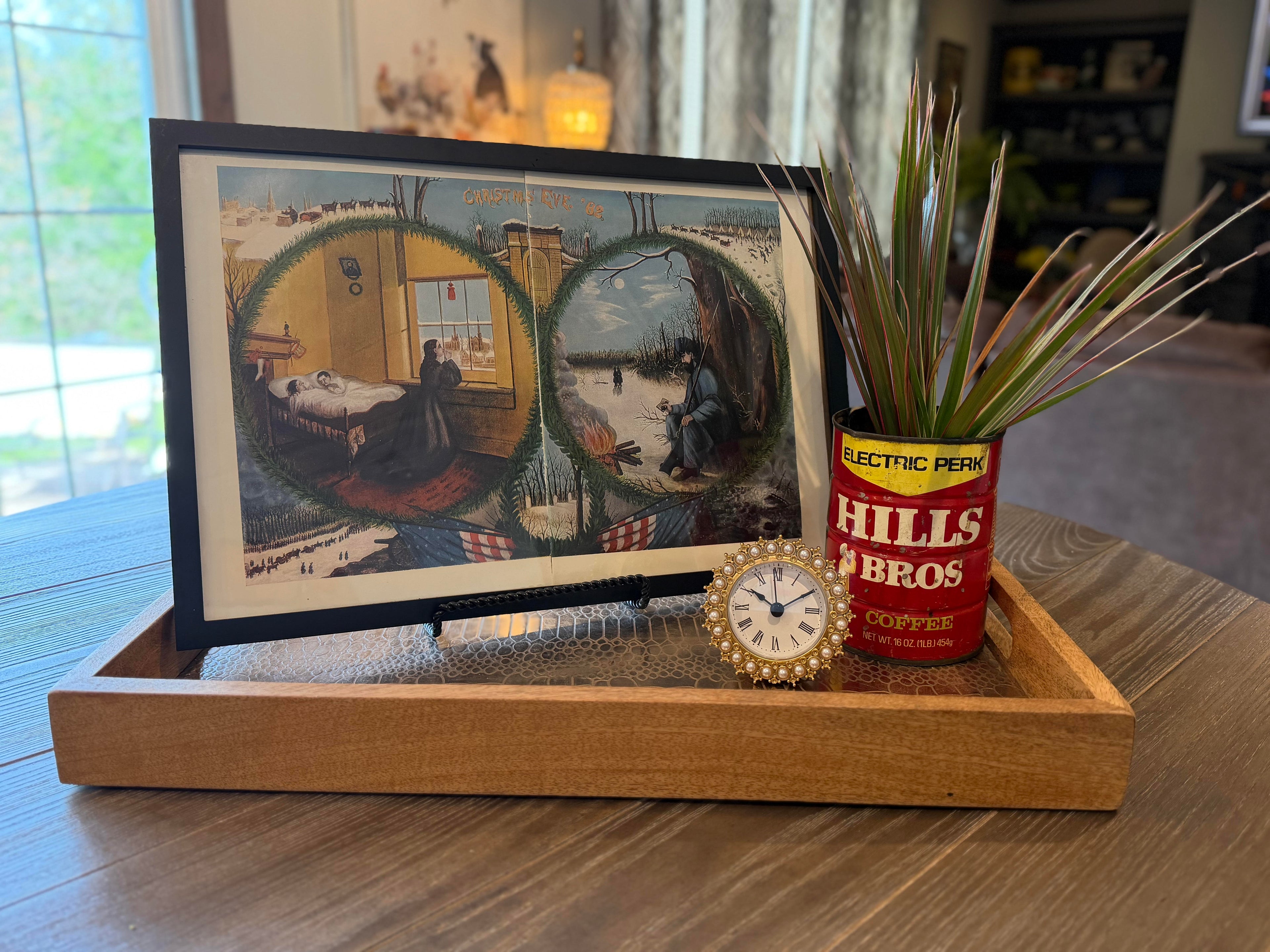 “Christmas Eve 1862” Framed Vintage Book Print